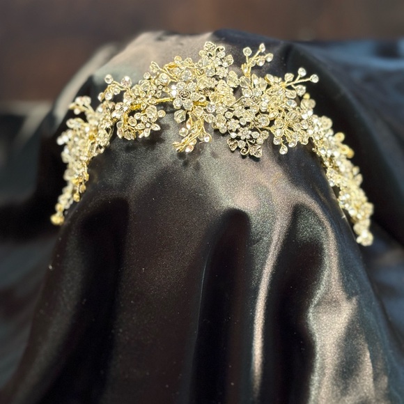 Crystal Rhinestone Hair Vine/Headband Headpiece - Picture 1 of 9